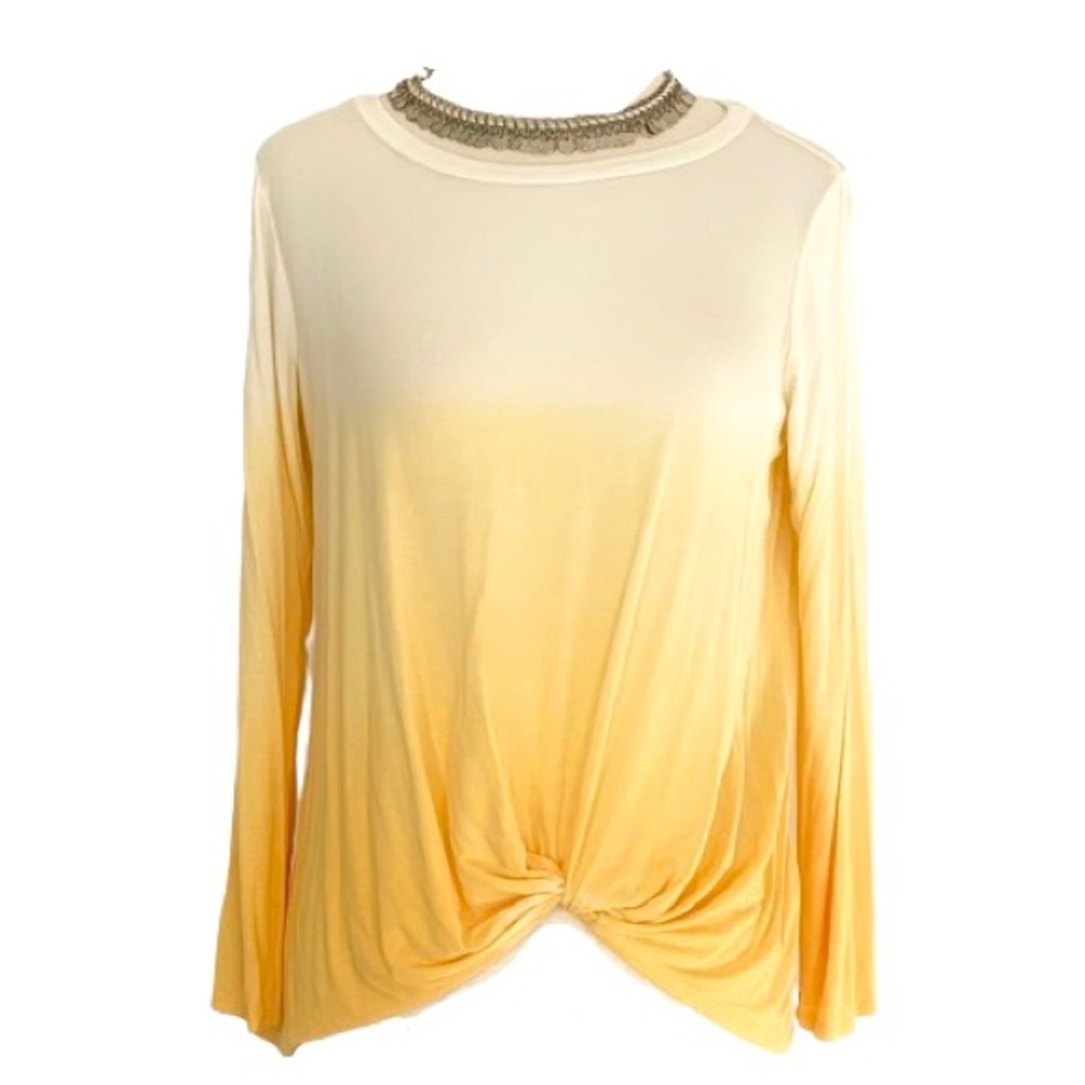 Red Lolly | Yellow Ombré Knotted Tee